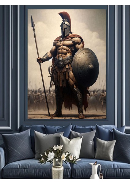Mızraklı Spartalı Dekoratif Kanvas - Mdf Ahşap Tablo modelleri