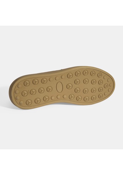 Erkek Bej Slip-On Nubuk Deri Loafer