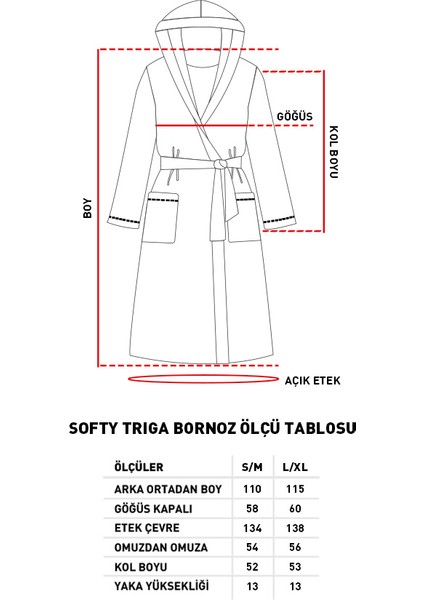 Softy Triga Pamuklu Bornoz S-M Bej