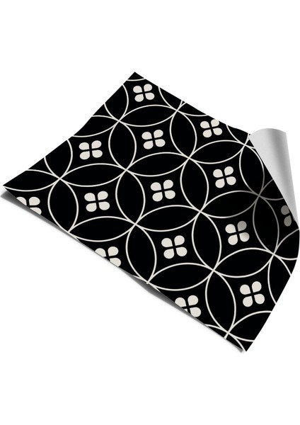 Merdiven Sticker Kendinden Yapışkanlı Folyo Kaplama 5 Adet Siyah-Beyaz (18 cm x 120 cm ) modelleri