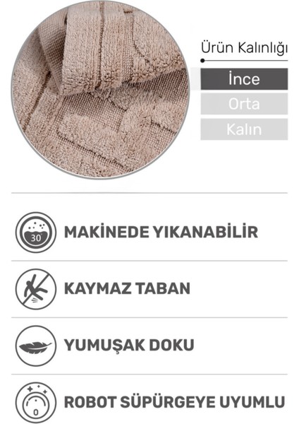 Bath Antibakteriyel Banyo Paspası 80 x 50 | Kaymaz Tabanlı, Yıkanabilir, Tüylenme Yapmaz