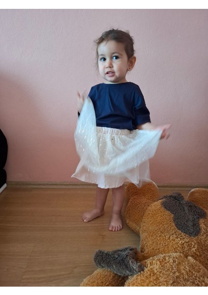 Tüllü ve Pullu Parti Eteği