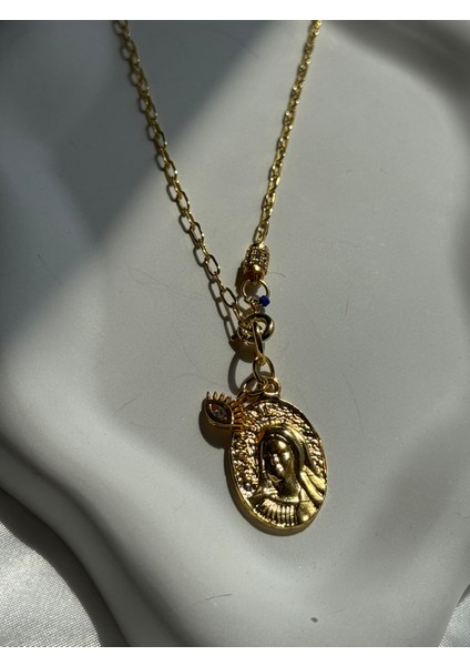 Altın Kaplama Meryem Ana Figürlü Zincir Kolye fiyatları