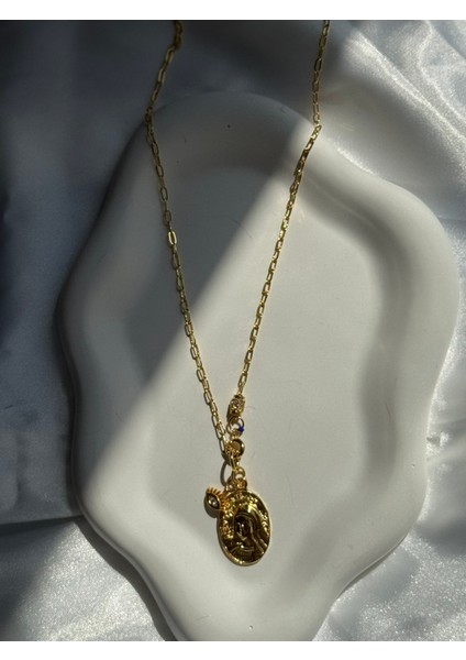 Altın Kaplama Meryem Ana Figürlü Zincir Kolye modelleri