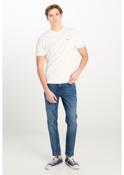 Regular Fit Normal Kesim Bisiklet Yaka Pamuklu Beyaz Tişört