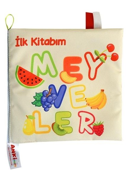İlk Kitaplarım Meyveler Montessori Uyumlu Eğitici Kitap 0-24 Ay için Motor Becerileri Geliştirici
