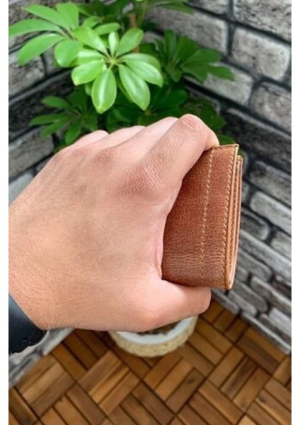 Deri Antik Siyah Minimal Erkek Cüzdanı (T1423)