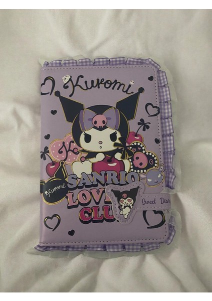 Kuromi Desenli Mıknatıs Kapaklı Puff Defter