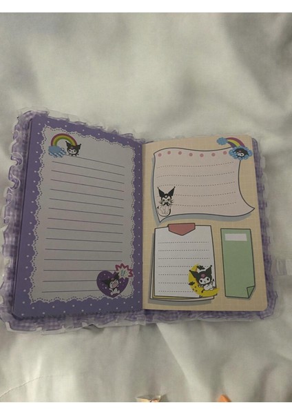 Kuromi Desenli Mıknatıs Kapaklı Puff Defter modelleri