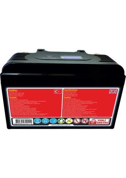 Quantum 12V8AH Lithium Lifepo4 Lityum Motosiklet Aküsü