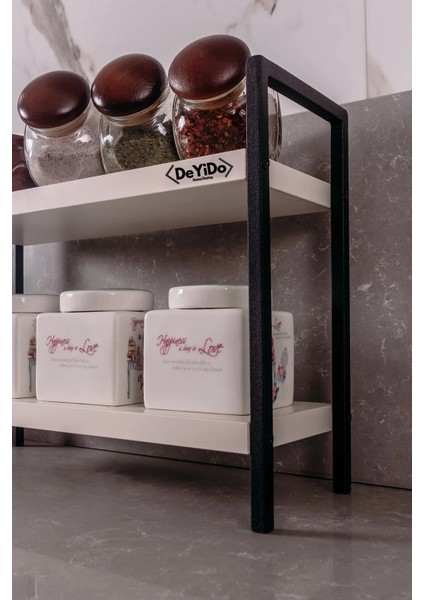 Masa Tezgah Üstü Mutfak Banyo Düzenleyici Organizer Baharatlık Kitaplık Raf Metal Sunum Servis Rafı fiyatları