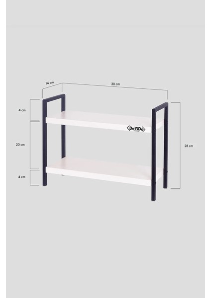 Masa Tezgah Üstü Mutfak Banyo Düzenleyici Organizer Baharatlık Kitaplık Raf Metal Sunum Servis Rafı indirimleri
