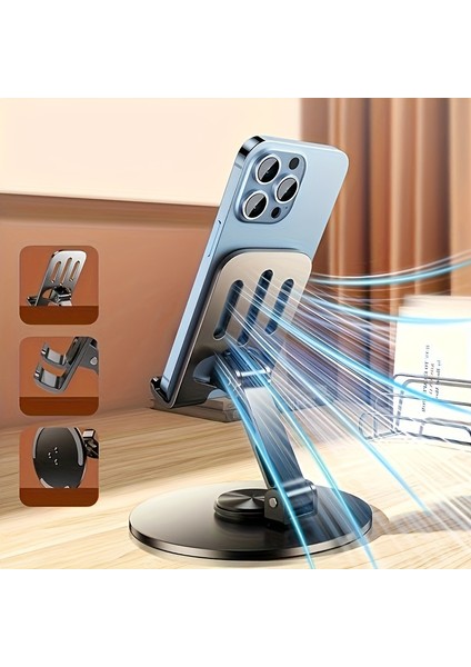 360 Katlanabilir Metal Masaüstü Tablet Telefon Standı Tutucu