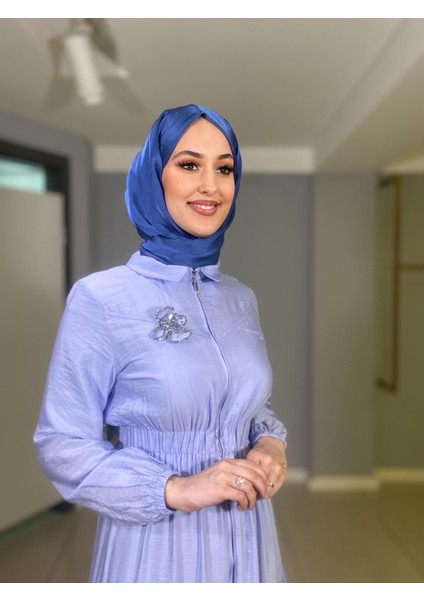 Moodbasic Kup Detaylı Aksesuarlı Fermuarlı Elbise fiyatları