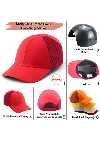 Hafif Iş Güvenlik Darbe Koruyucu Koruma Baş Şapkası Bareti Unisex Kamuflaj Beyzbol Tarzı Kask Şapka