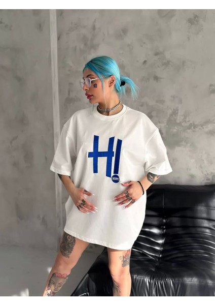 Nakış Işlemeli T-Shirt - Beyaz fiyatları