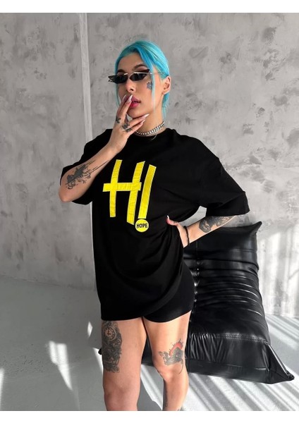 Nakış Işlemeli T-Shirt - Siyah