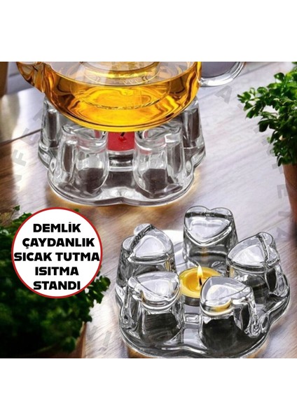 Cam Isıtma Standı Çaydanlık Demlik Isıtma Aparatı