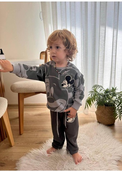 Erkek Çocuk Mickey Mouse Alt Üst Eşofman Takım
