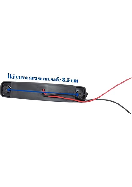 10 Adet Kırmızı Parmak Lamba 6 LED 12V 24V