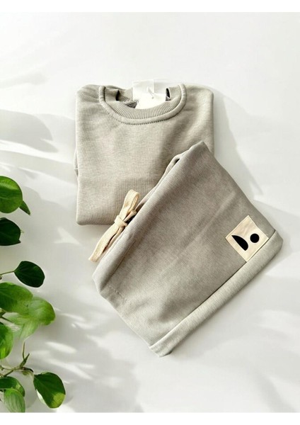 Unisex Gri Basic Alt Üst Eşofman Takım