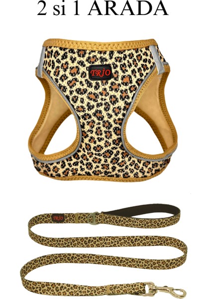 Air-Mesh Harness Göğüs Tasması Leopar