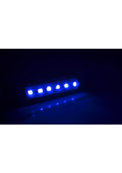10 Adet Mavi Parmak Lamba 6 LED 12V 24V