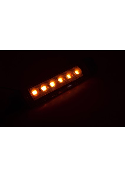 10 Adet Sarı Parmak Lamba 6 LED 12V 24V