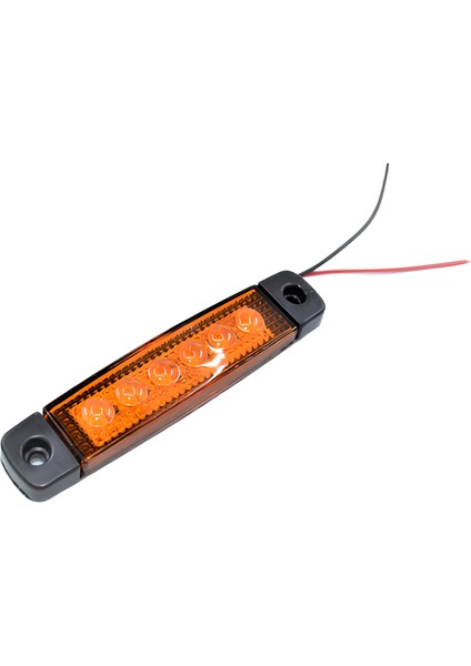 10 Adet Sarı Parmak Lamba 6 LED 12V 24V