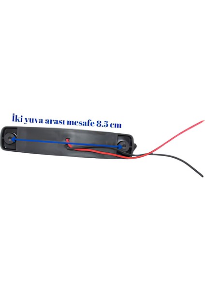 10 Adet Sarı Parmak Lamba 6 LED 12V 24V