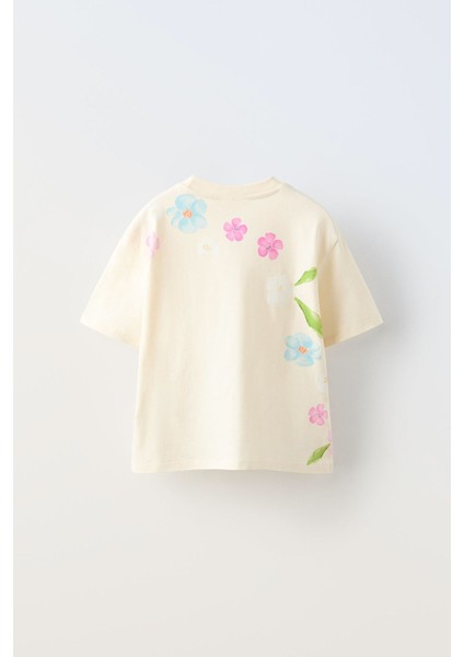 Kız Çocuk Çiçek Baskılı T-Shirt fiyatları
