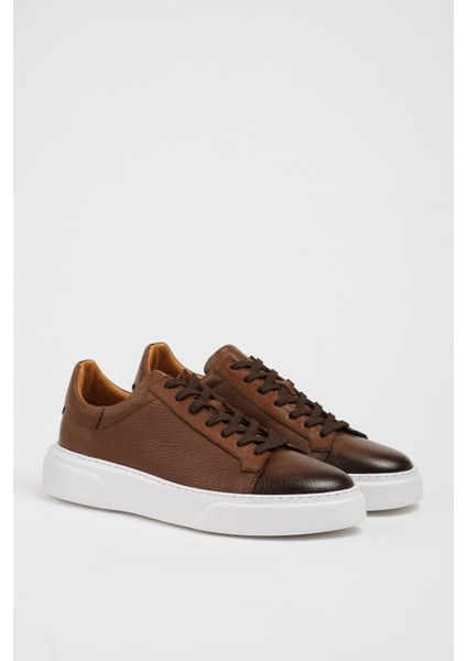 Özel Tasarım Havuz Taban Deri Sneakers Ayakkabı