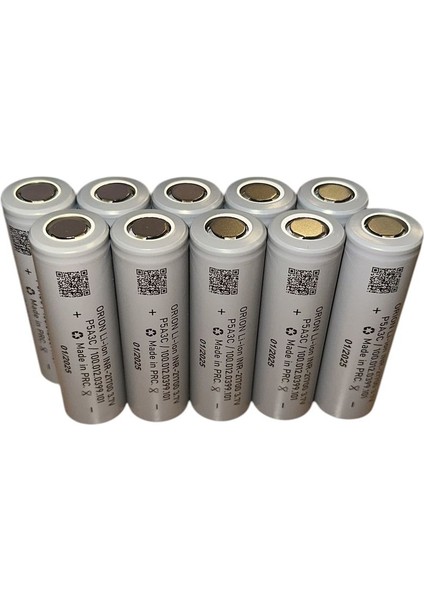 10 Adet 21700 3.7V 5000 Mah 3c Li-Ion Pil