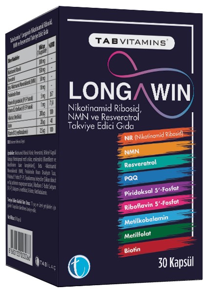 Longawin 30 Bitkisel Kapsül NR Nikotinamid Ribosid NMN Resveratrol PQQ