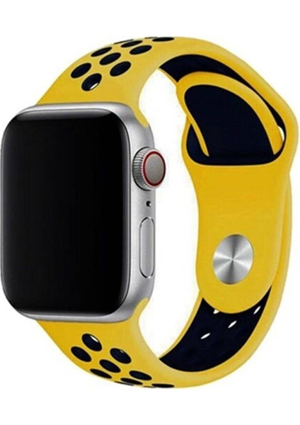 Apple Watch Series 5 40 mm Fileli Kordon Sarı-Siyah