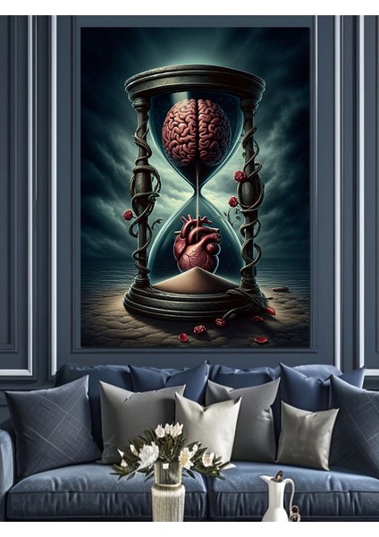 Zaman Kum Saati Dekoratif Kanvas - Mdf Ahşap Tablo fiyatları