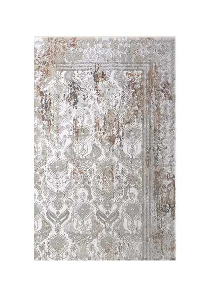 Baft 52297A Krem Yumuşak Dokulu Sık Dokuma Üst Kalite Vintage Ipek Bambu Halı