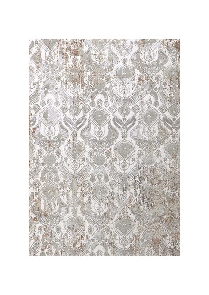 Baft 52297A Krem Yumuşak Dokulu Sık Dokuma Üst Kalite Vintage Ipek Bambu Halı
