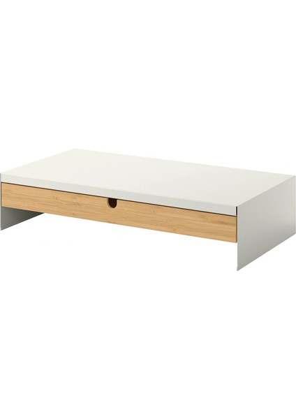 Çekmeceli Masa Üstü Monitör Standı İkea 47X26X10 cm Çelik Ofis Bilgisayar Monitörü Yükseltici Stand