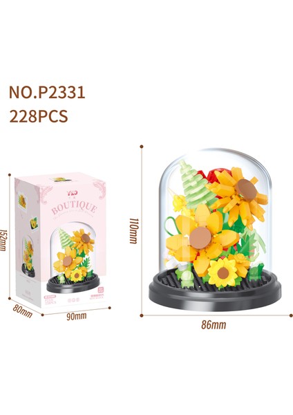Saksı Yapı Taşı Küçük Pelet Puzzle Kız Serisi Doğum Günü Hediyesi (Yurt Dışından)