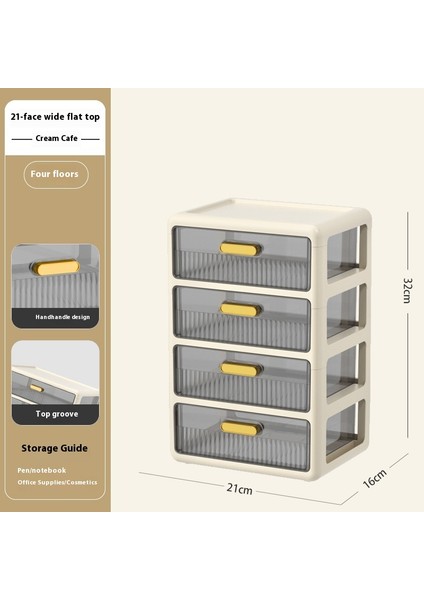 Masaüstü Düzenleyici Basit Çok Bölmeli Çekmece Kırtasiye Şeffaf Kutu (Yurt Dışından)