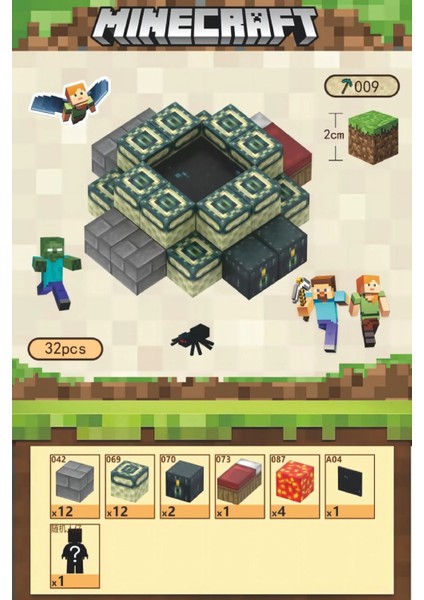 Mc Minecraft Manyetik Küpler Montaj Dıy Yapı Taşları Çocuklar Için Bulmaca Modeli Oyuncaklar (Yurt Dışından)