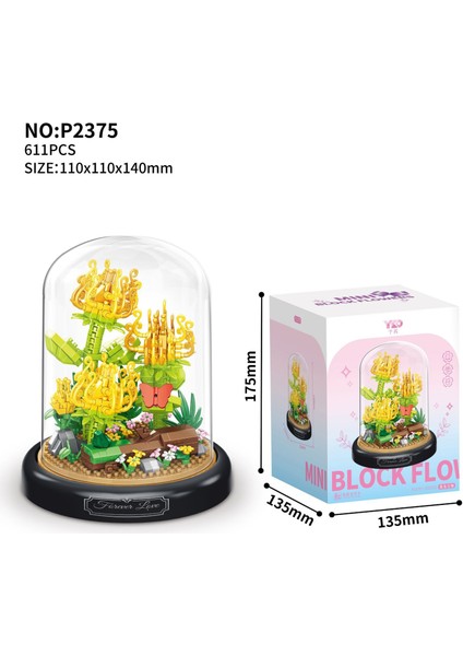 Saksı Yapı Taşı Küçük Pelet Puzzle Kız Serisi Doğum Günü Hediyesi (Yurt Dışından)