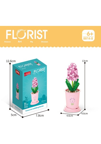 Çiçek Blok Maket Puzzle Yapboz Hediyelik El Yapımı Süs (Yurt Dışından)