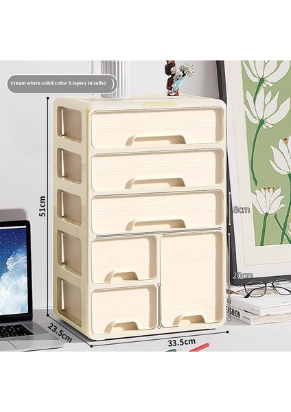 Masaüstü Düzenleyici Eğimli Çekmece Kalemlik Ofis Şeffaf Çok Katmanlı Büyük Kapasiteli Kırtasiye Düzenleyici (Yurt Dışından)