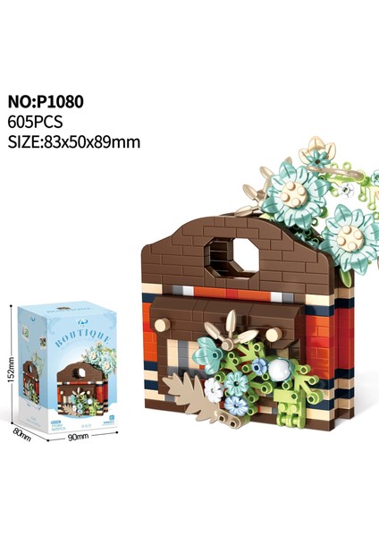 Saksı Yapı Taşı Küçük Pelet Puzzle Kız Serisi Doğum Günü Hediyesi (Yurt Dışından)