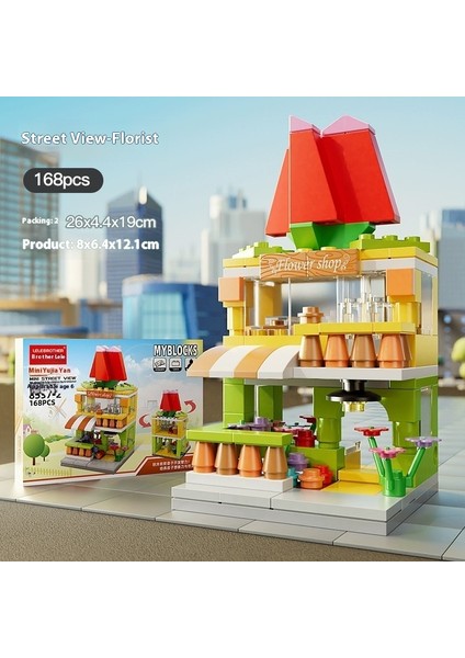 Gökkuşağı Şeker Evi Sokak Yapı Taşları Yapboz Puzzle Çocuk Oyuncakları (Yurt Dışından)