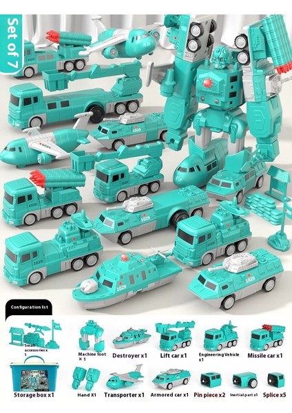 Yeni Çocuk Manyetik Montaj Dönüştürme Robot Mühendislik Araba Serisi Patchwork Puzzle Oyuncaklar (Yurt Dışından)