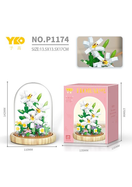 Saksı Yapı Taşı Küçük Pelet Puzzle Kız Serisi Doğum Günü Hediyesi (Yurt Dışından)