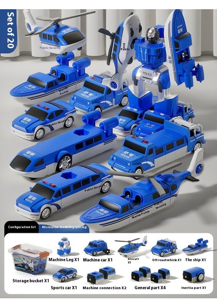 Yeni Çocuk Manyetik Montaj Dönüştürme Robot Mühendislik Araba Serisi Patchwork Puzzle Oyuncaklar (Yurt Dışından)